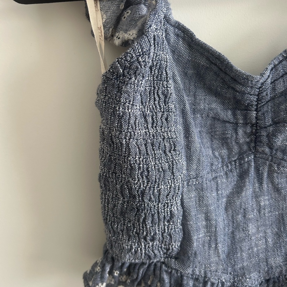 Cleobella Chic Blue Ruffle Top - Picture 7 of 8